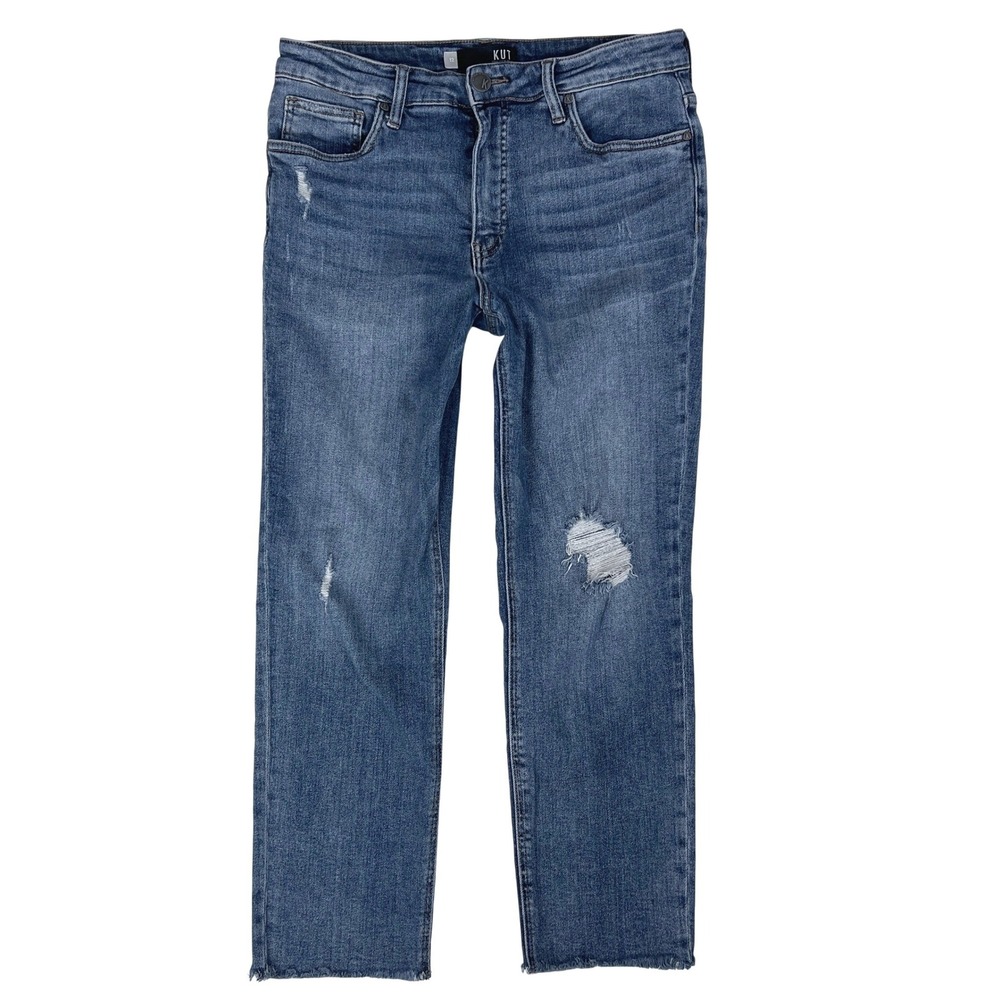 KUT from the Kloth Catherine Jeans 12 Slim Straight 90s Y2K Minimalist 30 Casual